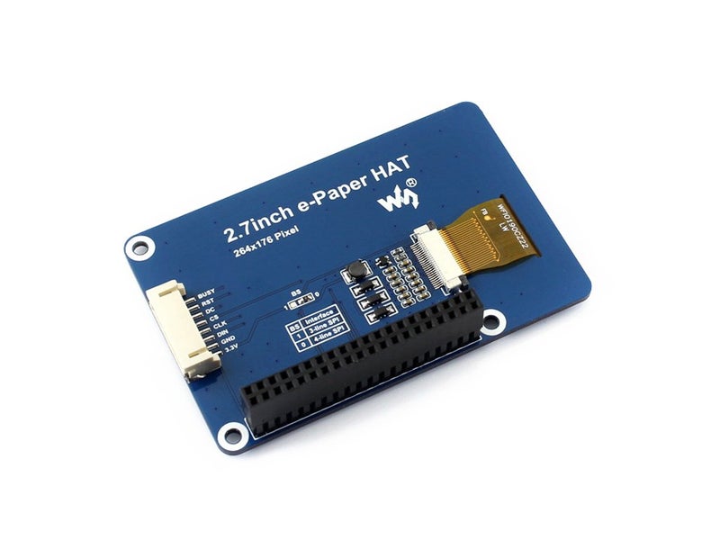 Waveshare شاشة e-Paper بحجم 2.7 إنش بدقة 264x176 مع واجهة SPI ووحدة تحكم مدمجة لجهاز Raspberry Pi 2B 3B 3B+ 4B Zero Zero W/Arduino/STM32/Jetson Nano - Image 3